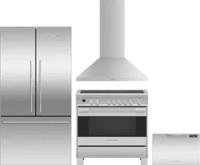 4 Piece Package Includes Refrigerator, Range, Hood And Dishwasher